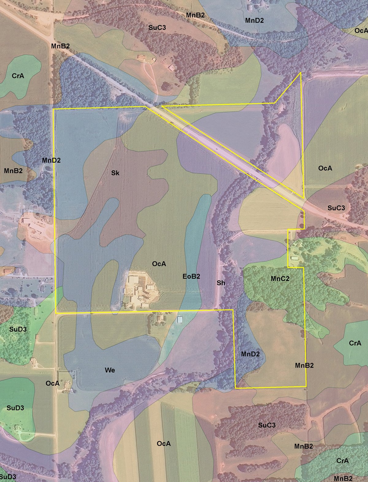 Soil map - Indiana Dairy Land & Equipment Absolute Auction