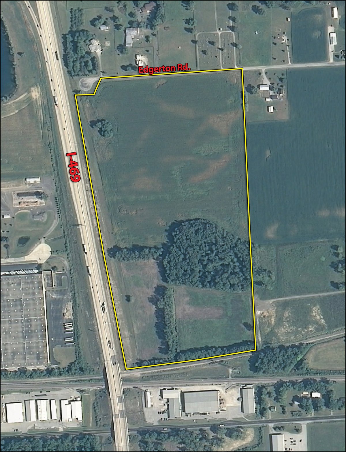 Tract map - East Allen County - 55 Acre Land Auction