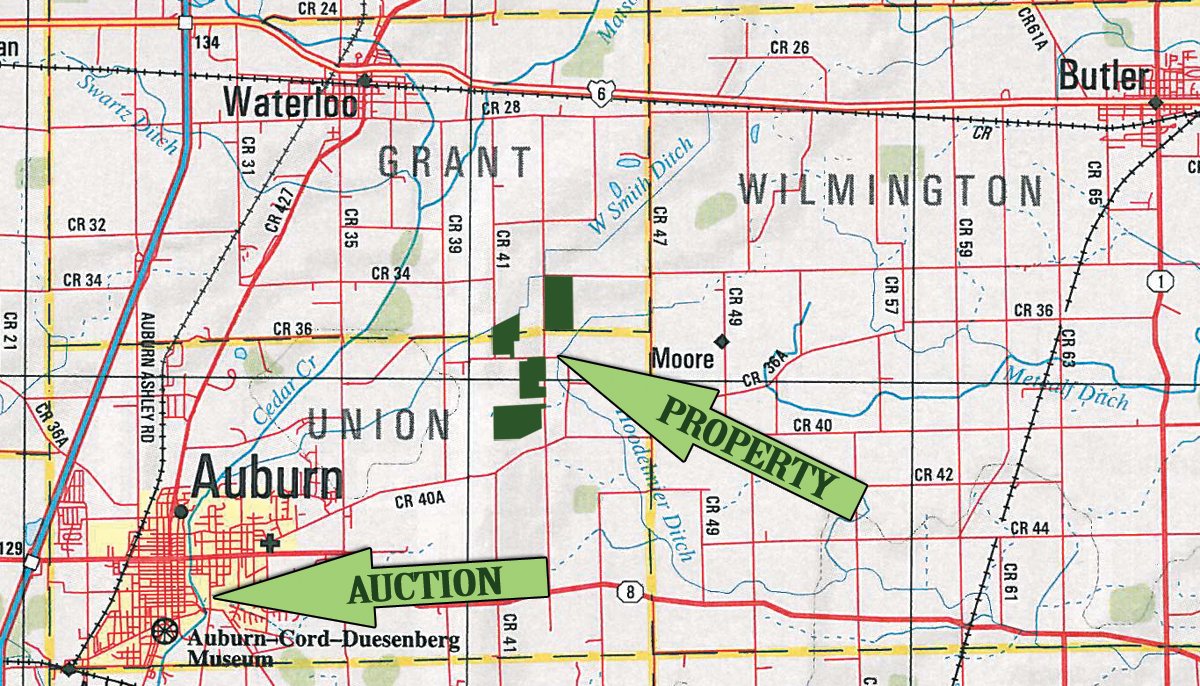 Area map - 247+/- Acres Offered in 8 Tracts