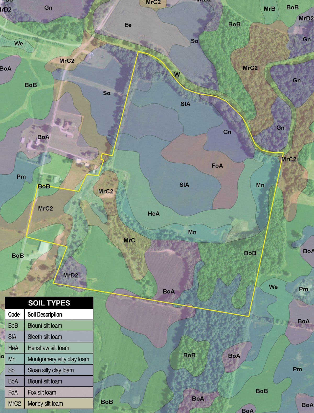 Soil map - 98+/- Acres Offered in 1 Tract of Productive Tillable Land