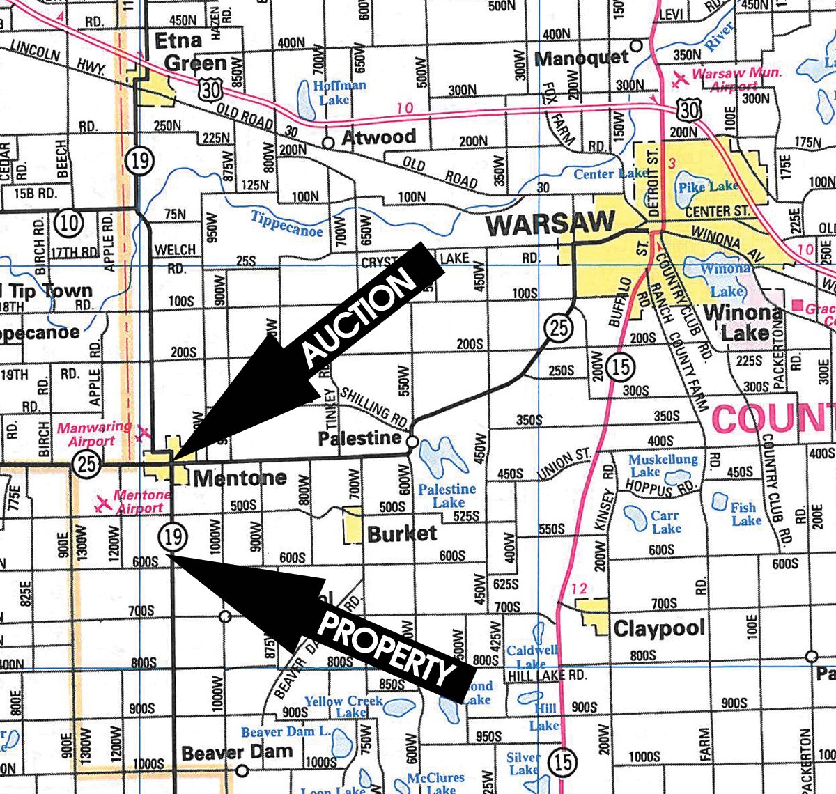 Area map - 35+/- Acre Real Estate Auction
