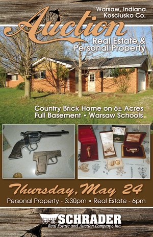 Sold: Brick Home on 6+/- Acre Real Estate & Personal Property Auction - Warsaw, Indiana - Kosciusko Co.