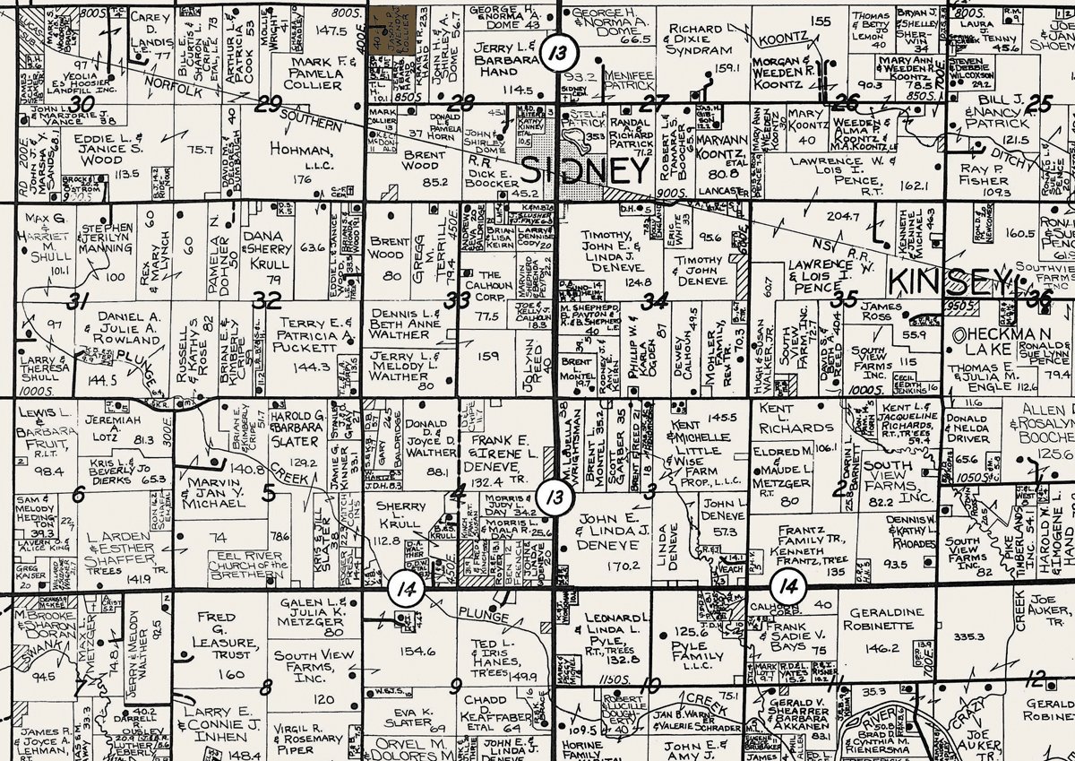 Plat map - 40+/- Acres Offered in 3 Tracts with a Remodeled Country Home