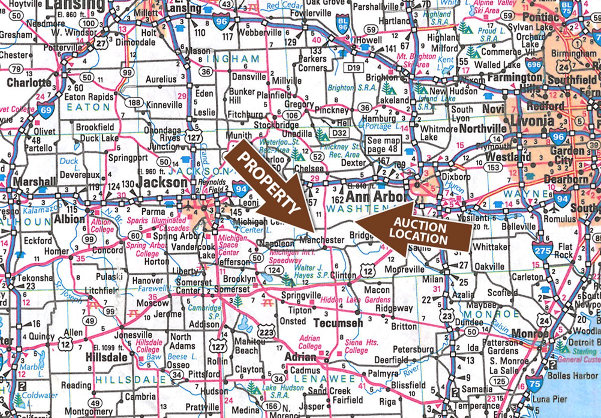 Area map - Land Auction - 85 acres Offered in 5 Tracts