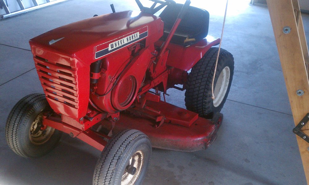 Wheel Horse Tractor w/Mower & snow blade. - Real Estate & Personal Property Auction - 3BR Country Home on 1 Acre, Housewares, Tools, Antiques