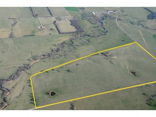 Tract 10 Aerial - Cattle Farm Land Auction, 1,200 Acres in 16 Tracts, Hay & Pasture Land, Woods, Excellent Improvements
