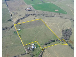 Tract 4 Aerial - Cattle Farm Land Auction, 1,200 Acres in 16 Tracts, Hay & Pasture Land, Woods, Excellent Improvements