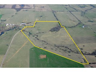 Tract 6 Aerial - Cattle Farm Land Auction, 1,200 Acres in 16 Tracts, Hay & Pasture Land, Woods, Excellent Improvements