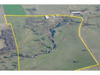 Tract 9 Aerial - Cattle Farm Land Auction, 1,200 Acres in 16 Tracts, Hay & Pasture Land, Woods, Excellent Improvements
