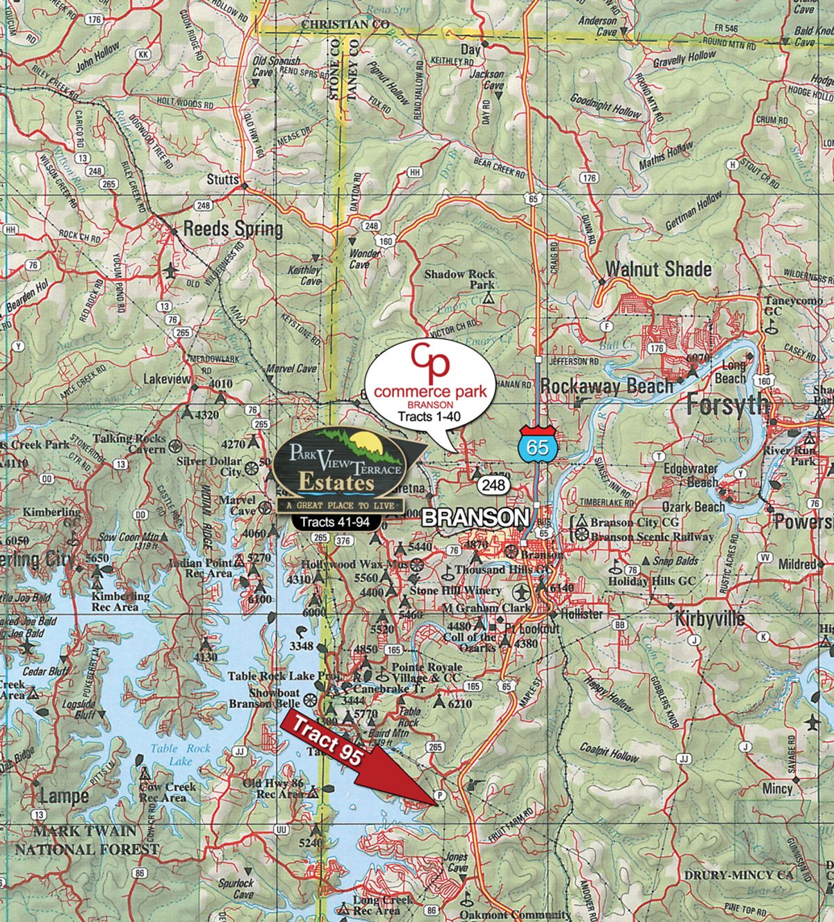 Area map - 380 Acre Sealed Bid Land Auction, Commercial, Multi-Family, Residential & Lakeview