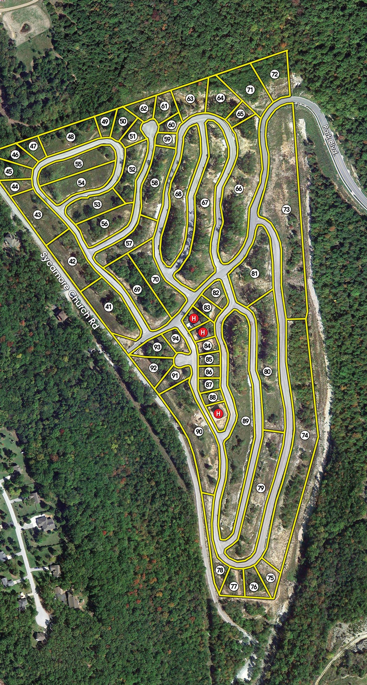 Tract map - 380 Acre Sealed Bid Land Auction, Commercial, Multi-Family, Residential & Lakeview