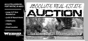 Sold: 2.27 Acre Wooded Lot - Real Estate Auction - Fort Wayne, IN. Great location by Hacienda Subdivision in St. Joseph Twp.
