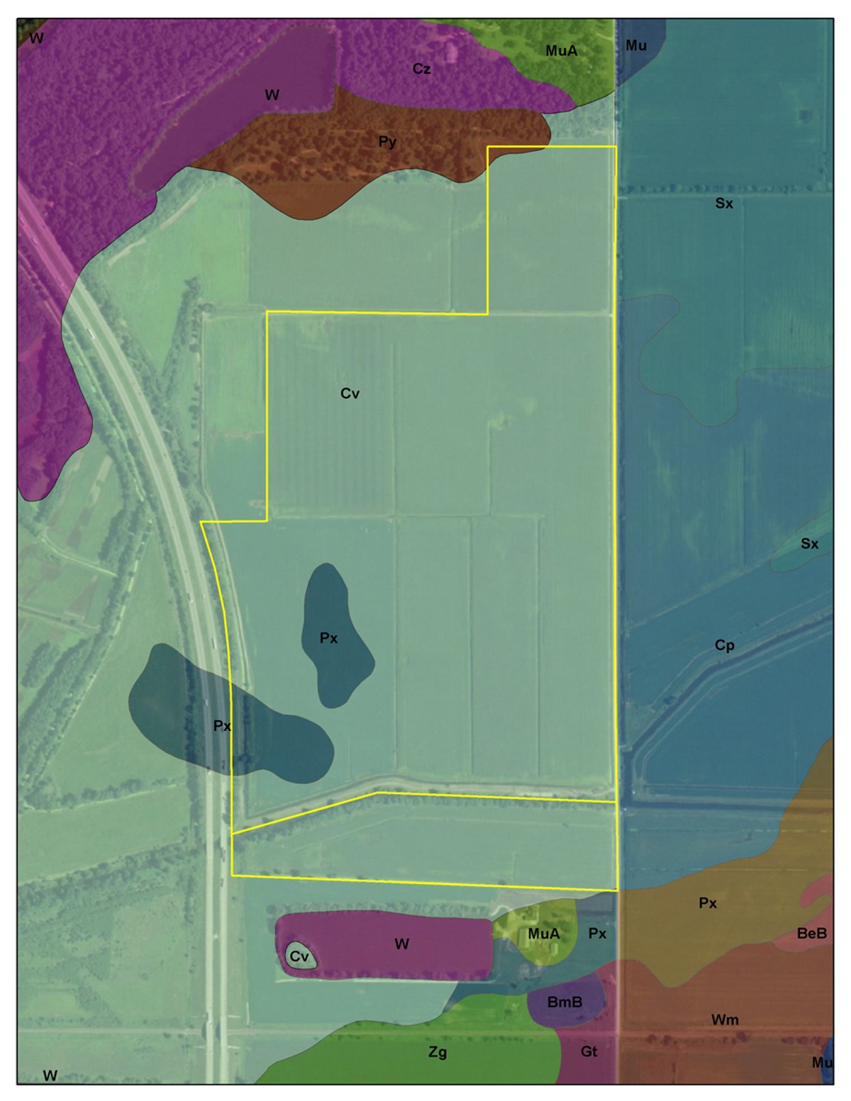 Soil map - 219 +/- Acres Offered in 2 Tracts - Land Auction