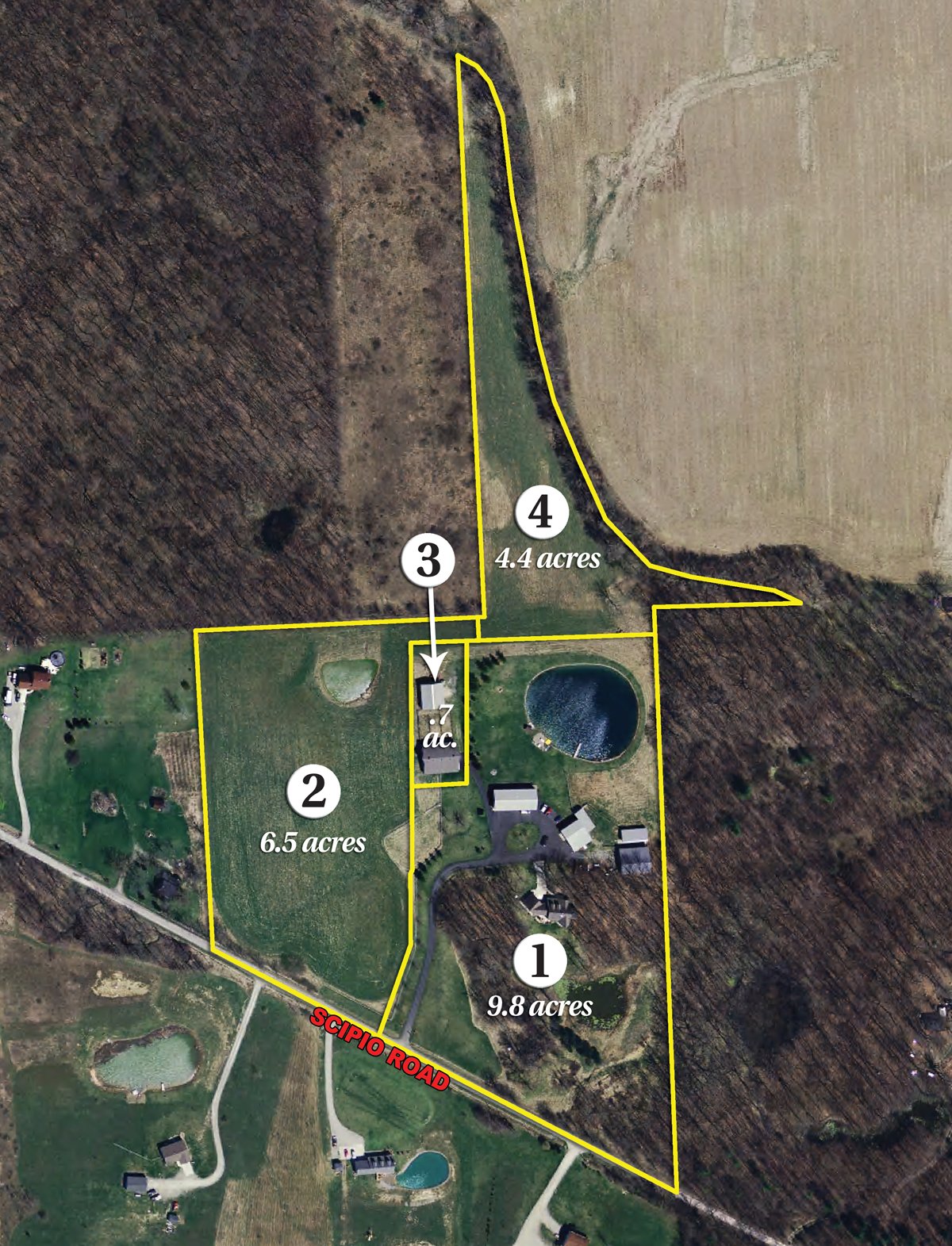 Tract map - 21 Acre Modern Country Estate