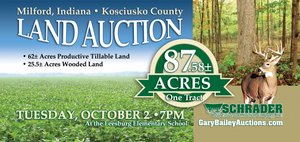 Sold: 87.58 +/- Acre Land Auction - Milford, IN