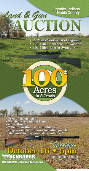 Sold: 100 +/- Acres Offered in 5 Tracts - Real Estate Auction - Ligonier, IN - Noble County