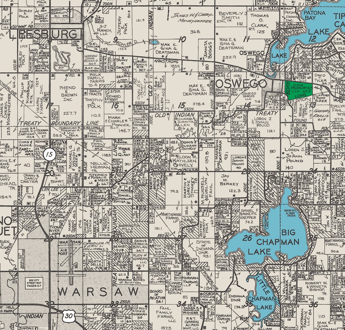 Plat map - 63.5 +/- Acres Offered in 3 Tracts - Real Estate Auction