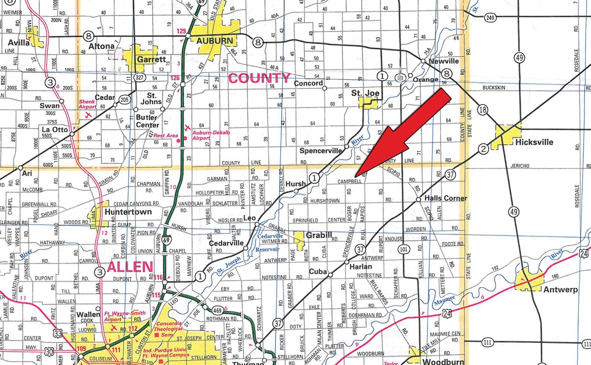 Area map - Ford Mustang, John Deere Tractor, Tools, Antiques and More! - Personal Property Auction