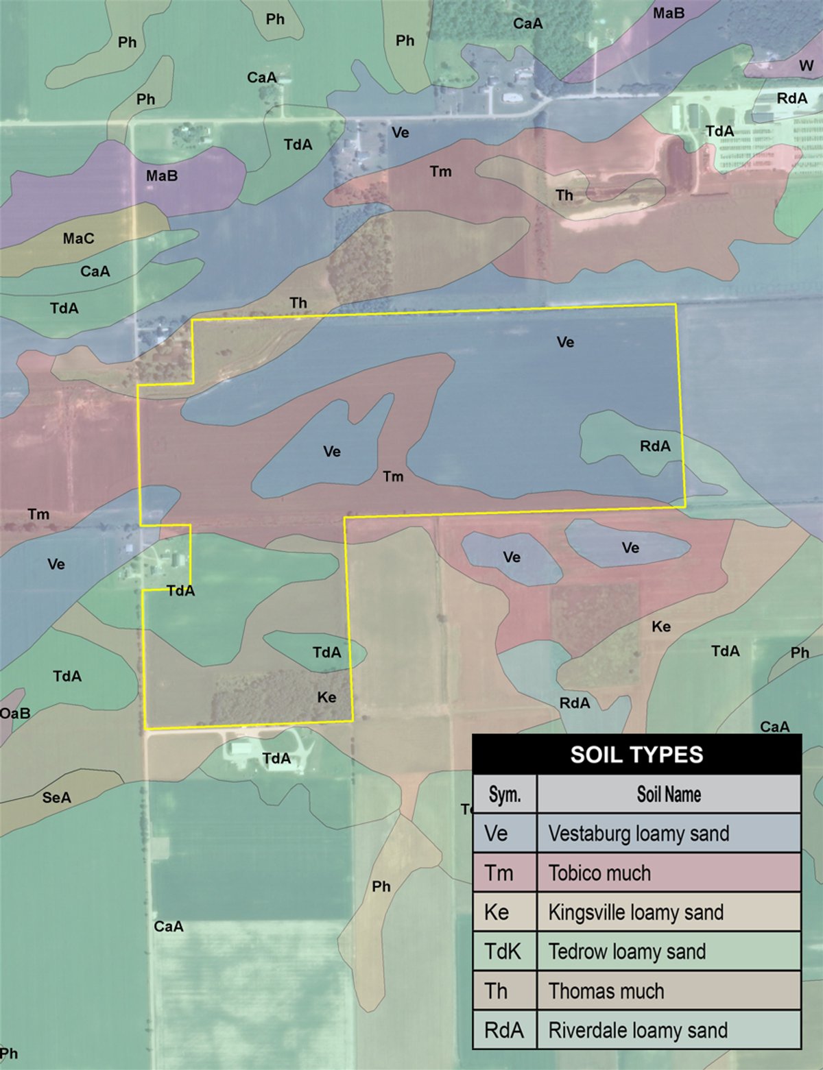 Soil map - 540 +/- Acres Highly Productive Soils - Land and Farm Equipment Auction