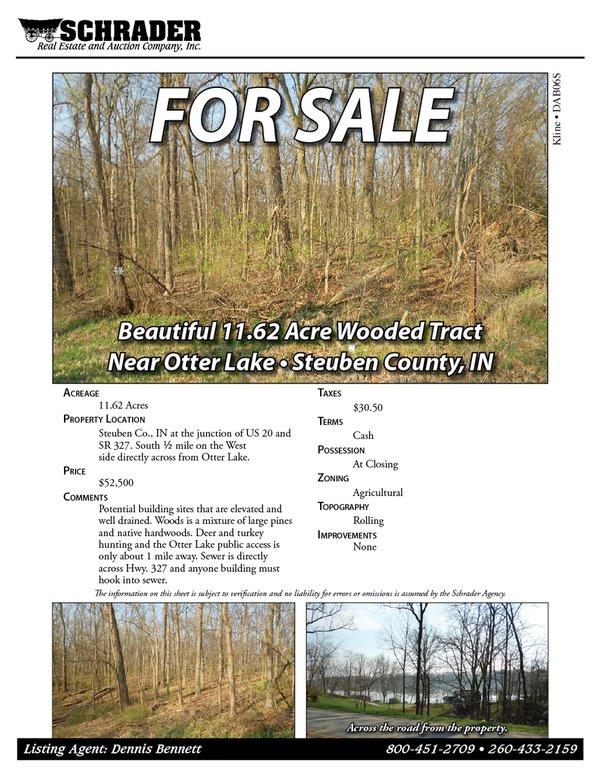 Listing brochure cover - Beautiful 11.62 Acre Wooded Tract 
