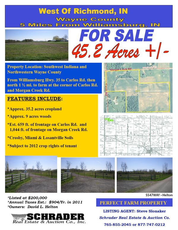 Listing brochure cover - Cropland and Woods