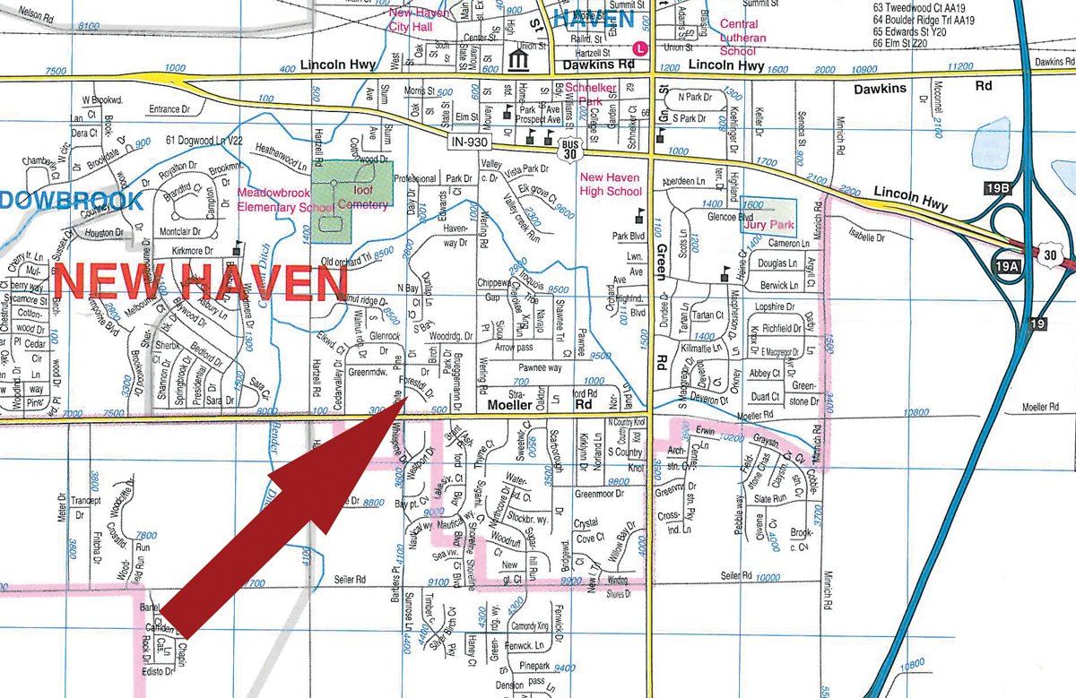 Area map - 3 Bedroom Ranch in Woodridge Estates - Real Estate Auction