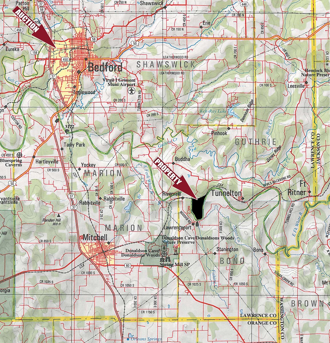Property photo 7 - 300 +/- Acres Offered in 2 Tracts - Lawrence County, IN Land Auction