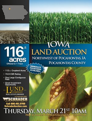 Sold: 116 +/- Acres Offered in 1 Tract - Pocahontas County, Iowa Land Auction - Pocahontas, Iowa - Pocahontas County
