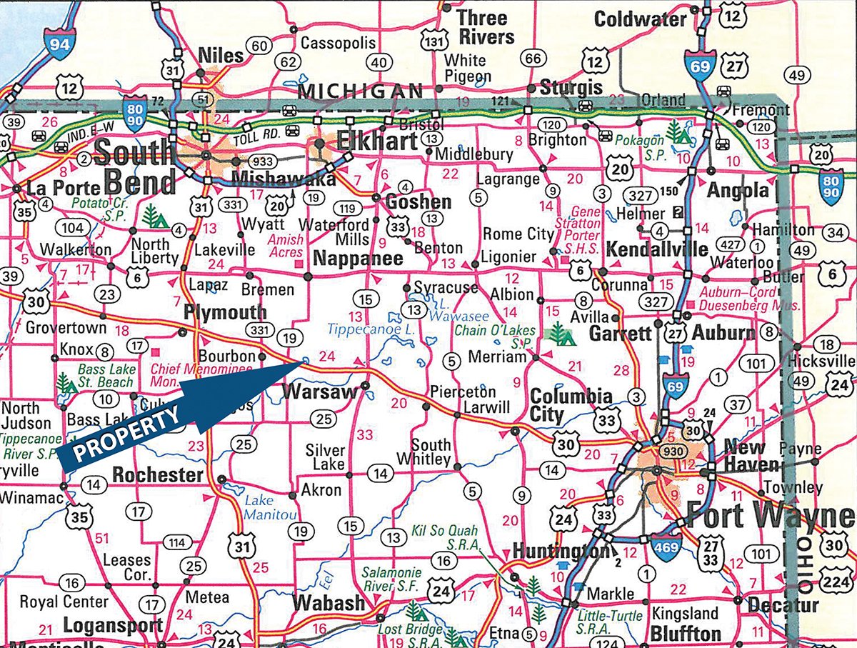 Area map - LakeFront Home Real Estate Auction