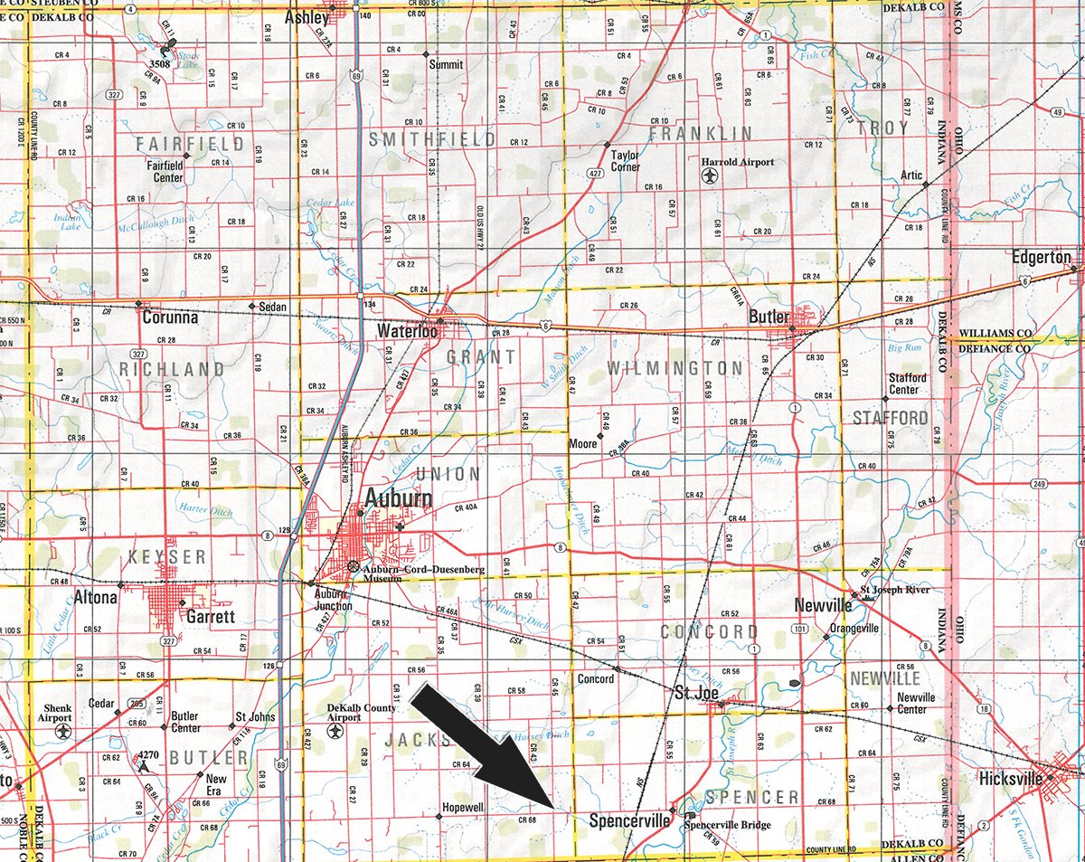 Area map - Amish Farm Auction - 7 Bedroom 2 Bathroom Home