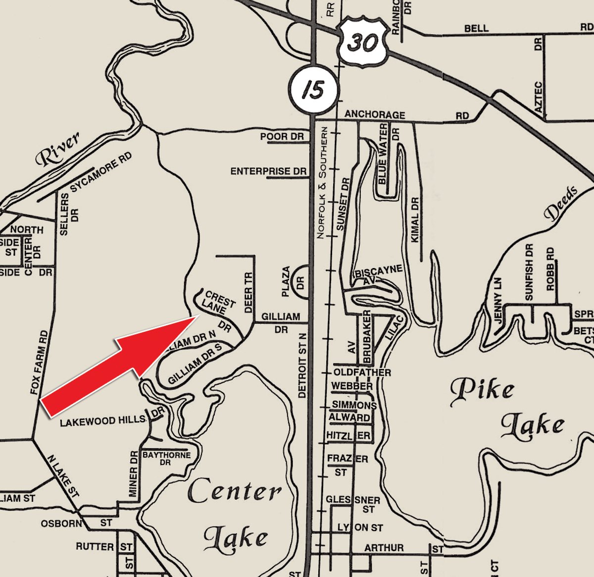 Plat map - Real Estate & Personal Property Auction, Ranch Style Home, 145 +/- Channel Frontage, Car, Collectibles, Lawn and Garden, Households