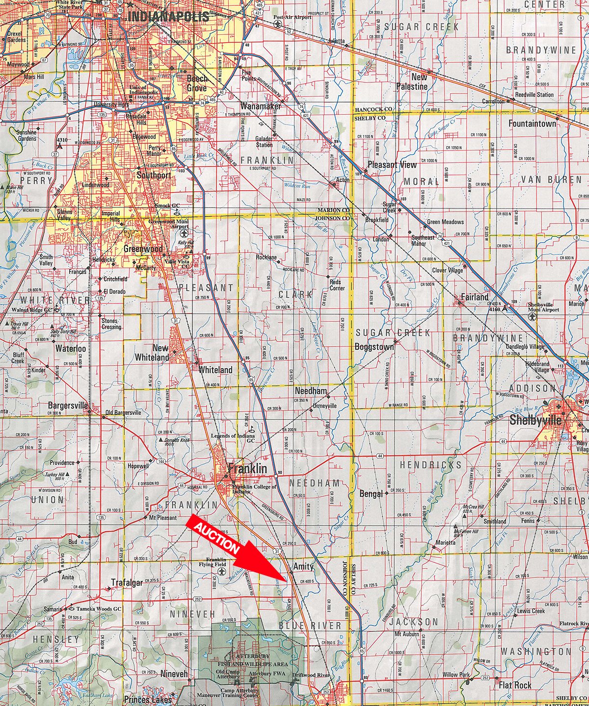 Area map - Farm Equipment Auction