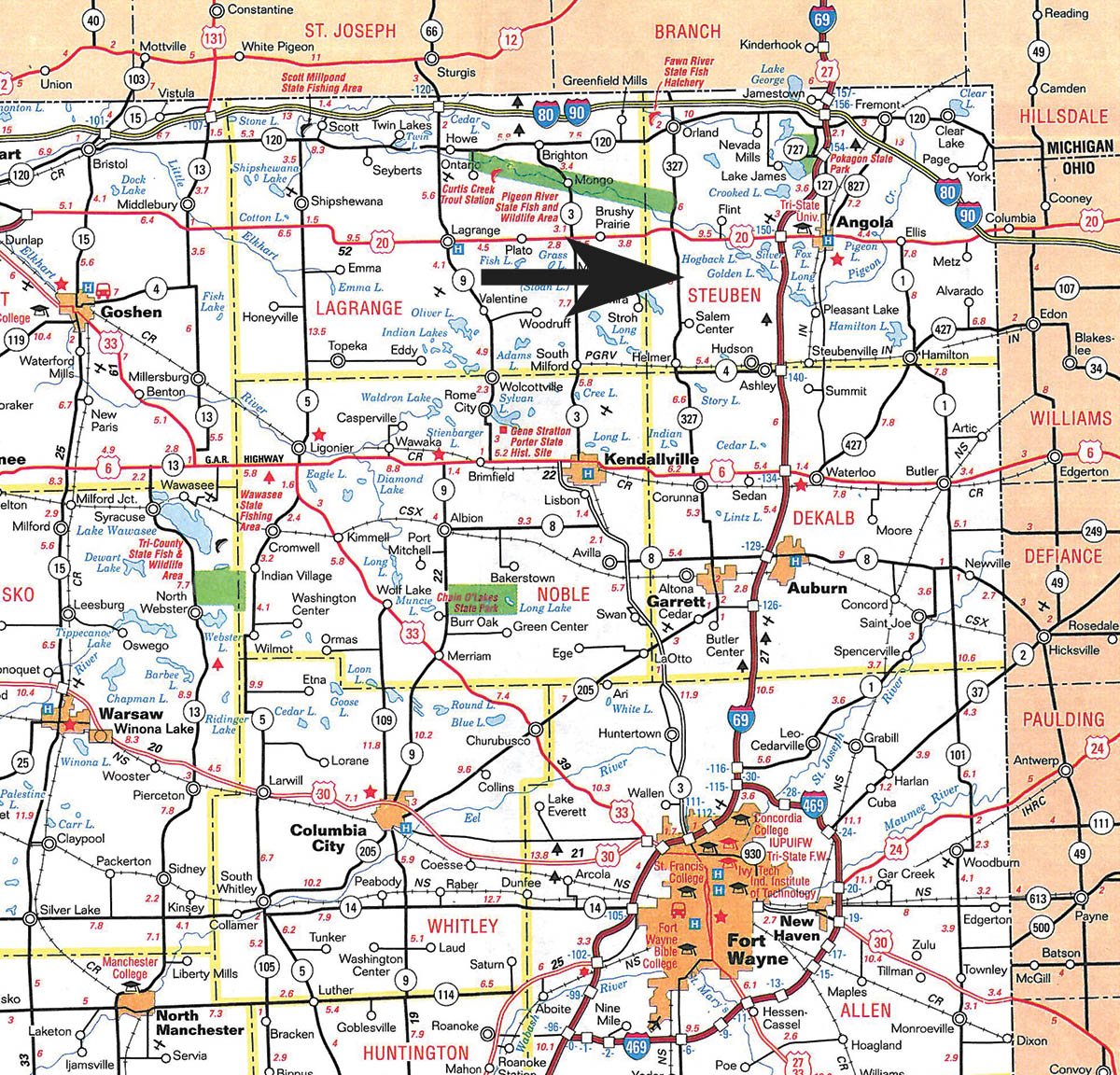Area map - MAJOR ESTATE AUCTION, 2 Dates: Personal Property on Saturday, Sept. 21 @ 9AM & Real Estate on Thursday, Sept. 26 @ 6PM, One of this area's largest estate auctions in years!
