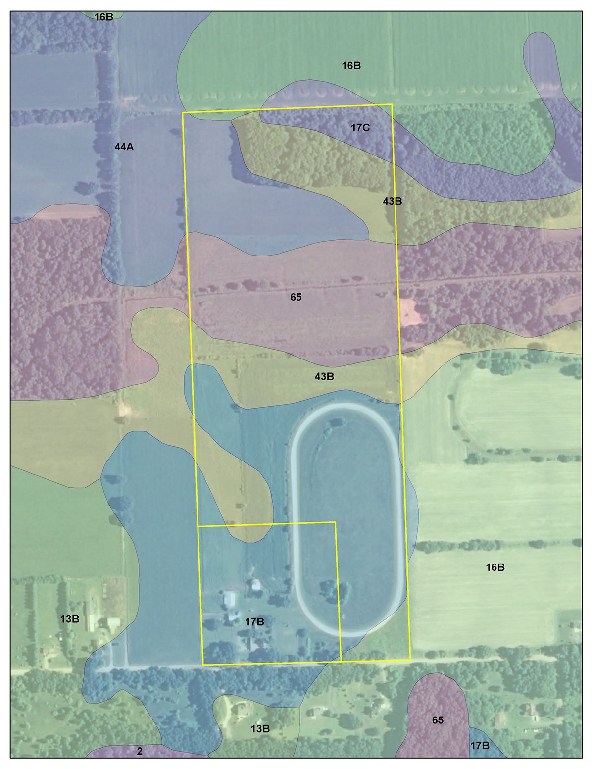 Soil map - 60+/- Acres Offered in 2 Tracts, Real Estate Auction