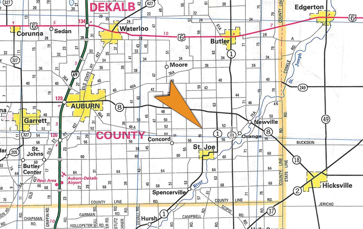 Area map - TRACTOR & FARM ANTIQUE AUCTION