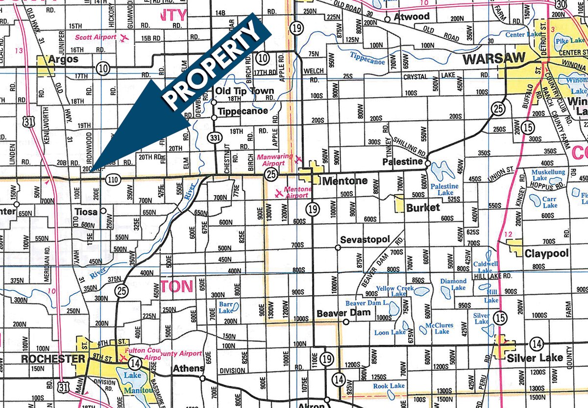 Area map - Real Estate Auction, Spacious 2,124+/- Sq. Ft. Ranch Home on 1.5+/- Acre Lot