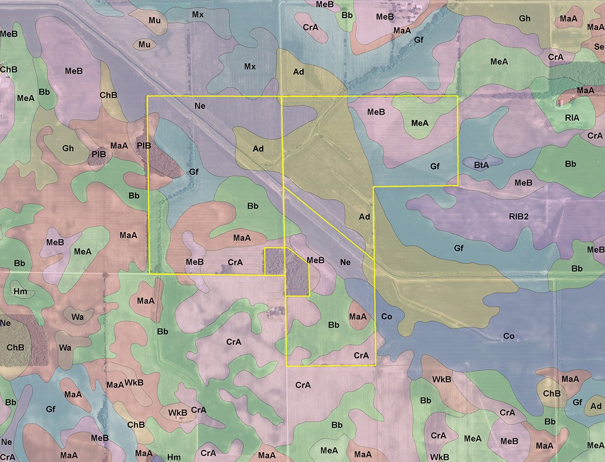 Soil map - LAND AUCTION - 278.5+/- Acres Offered in 5 Tracts