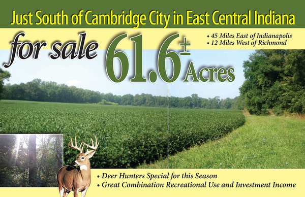 Listing brochure cover - Deer Hunters Special - Great Combination Recreational Use & Investment Income