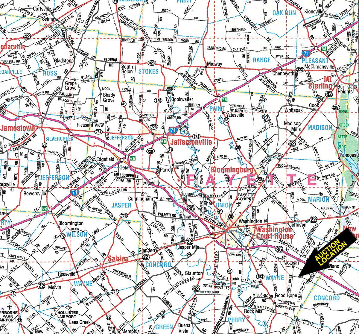 Area map - GEESLING FARM EQUIPMENT ESTATE AUCTION