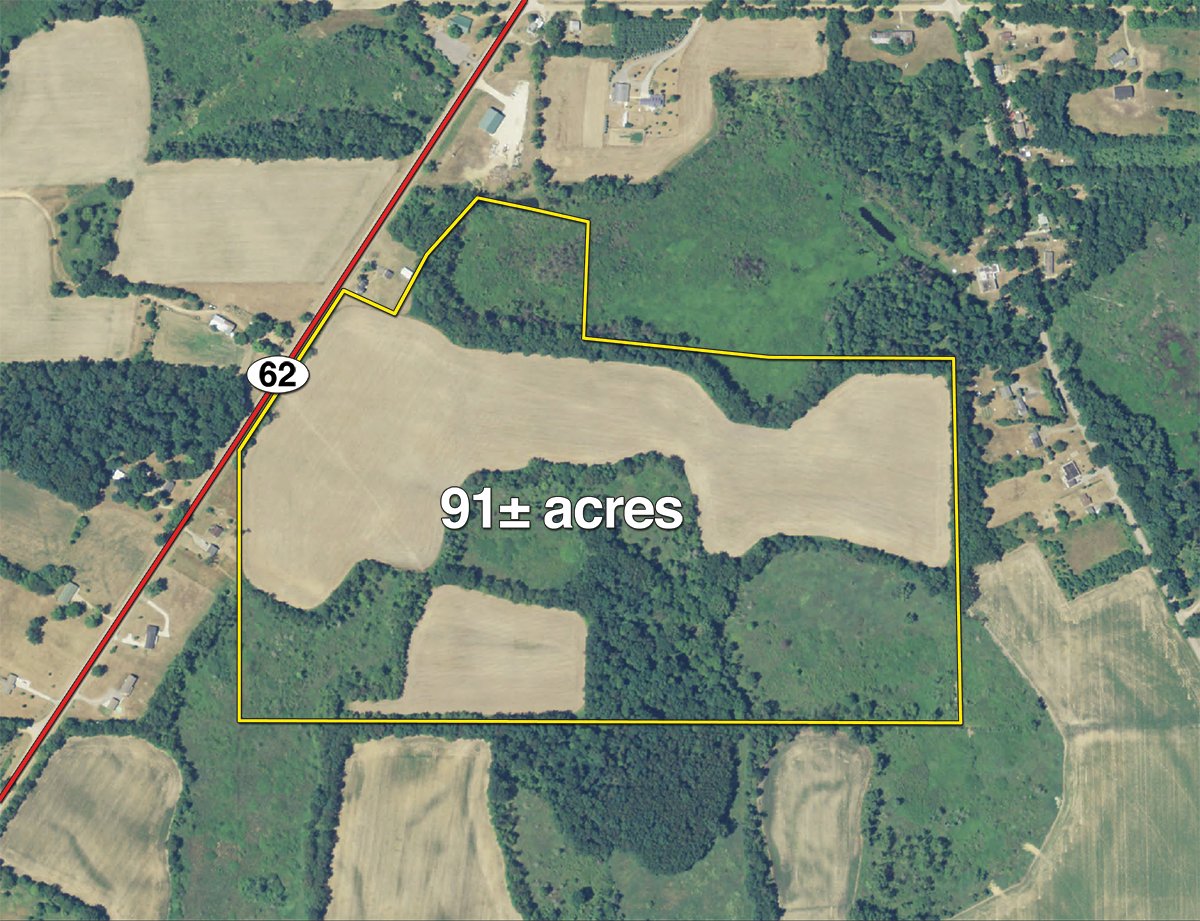 Tract map - LAND AUCTION, 91+/- Acres offered in 1 Tract