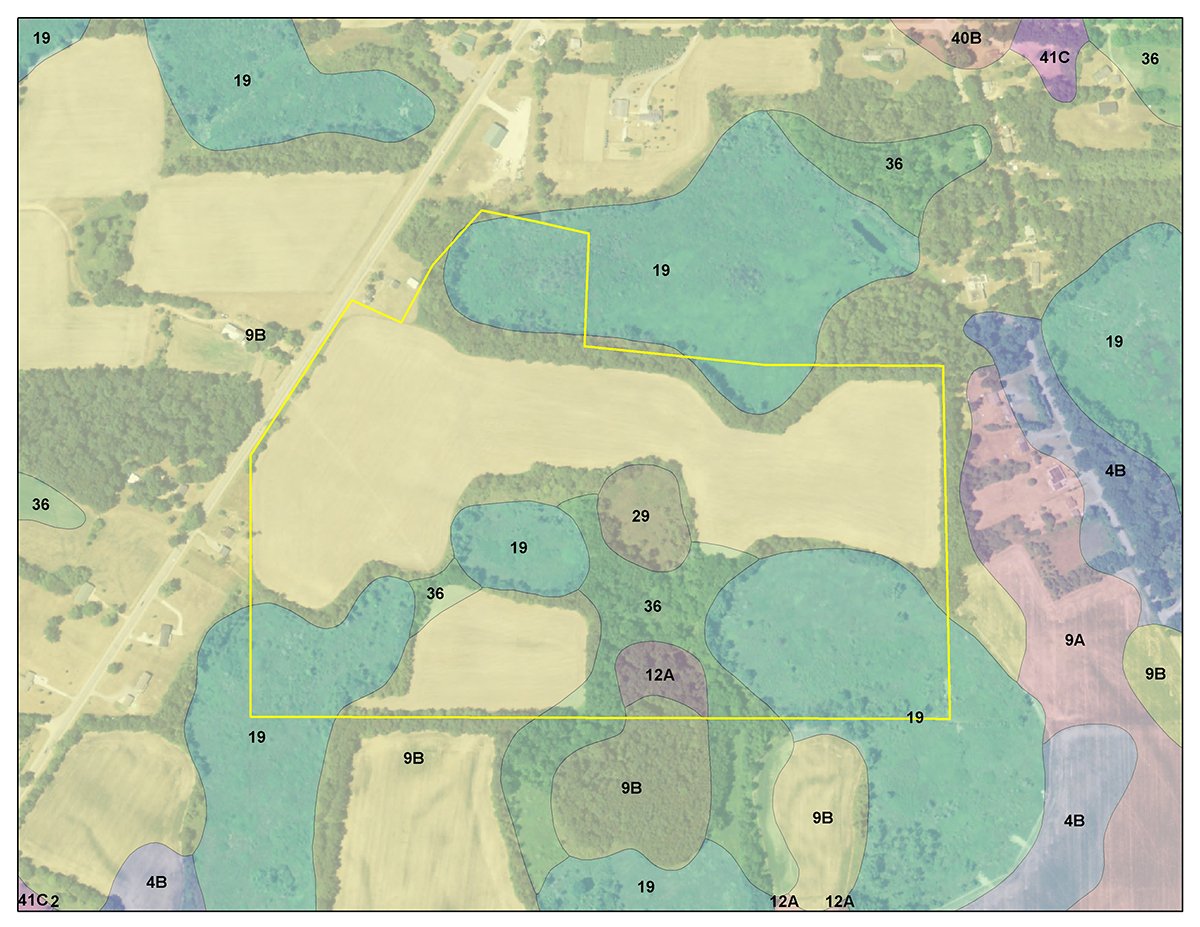Soil map - LAND AUCTION, 91+/- Acres offered in 1 Tract
