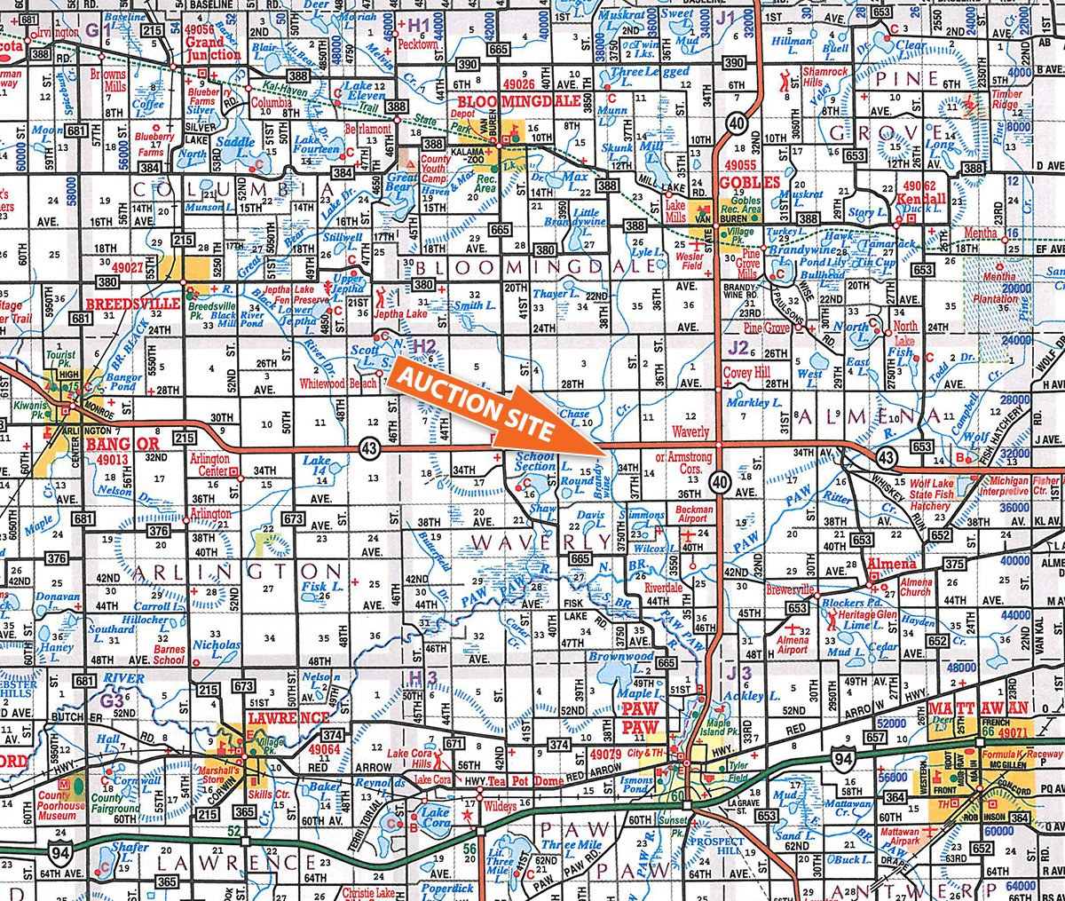 Area map - FARM EQUIPMENT AUCTION