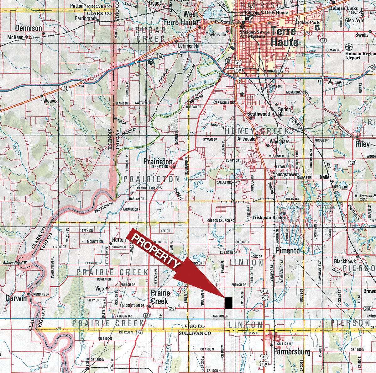 Area map - REAL ESTATE AUCTION, 60 +/- Acres offered in 3 Tracts Swine Operation