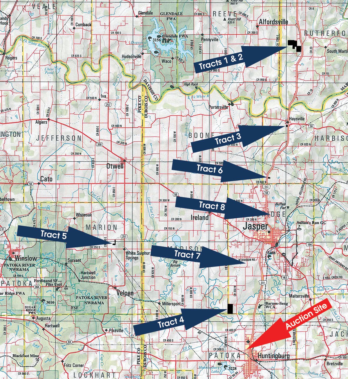 Area map - EQUIPMENT, REAL ESTATE & LAND AUCTION, ABSOLUTE 204+/- Acres Turkey Operation