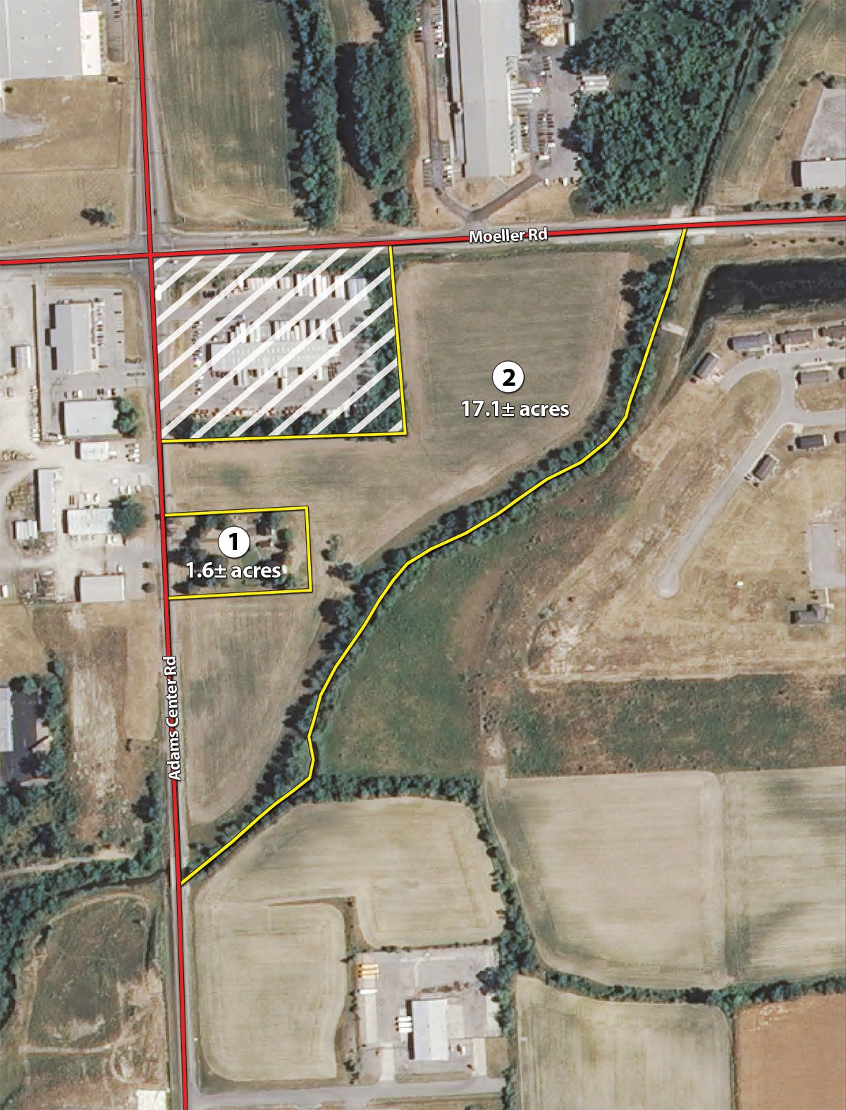 Tract map - REAL ESTATE & LAND AUCTION, 18.7+/- Acres offered in 2 Tracts or Combination!