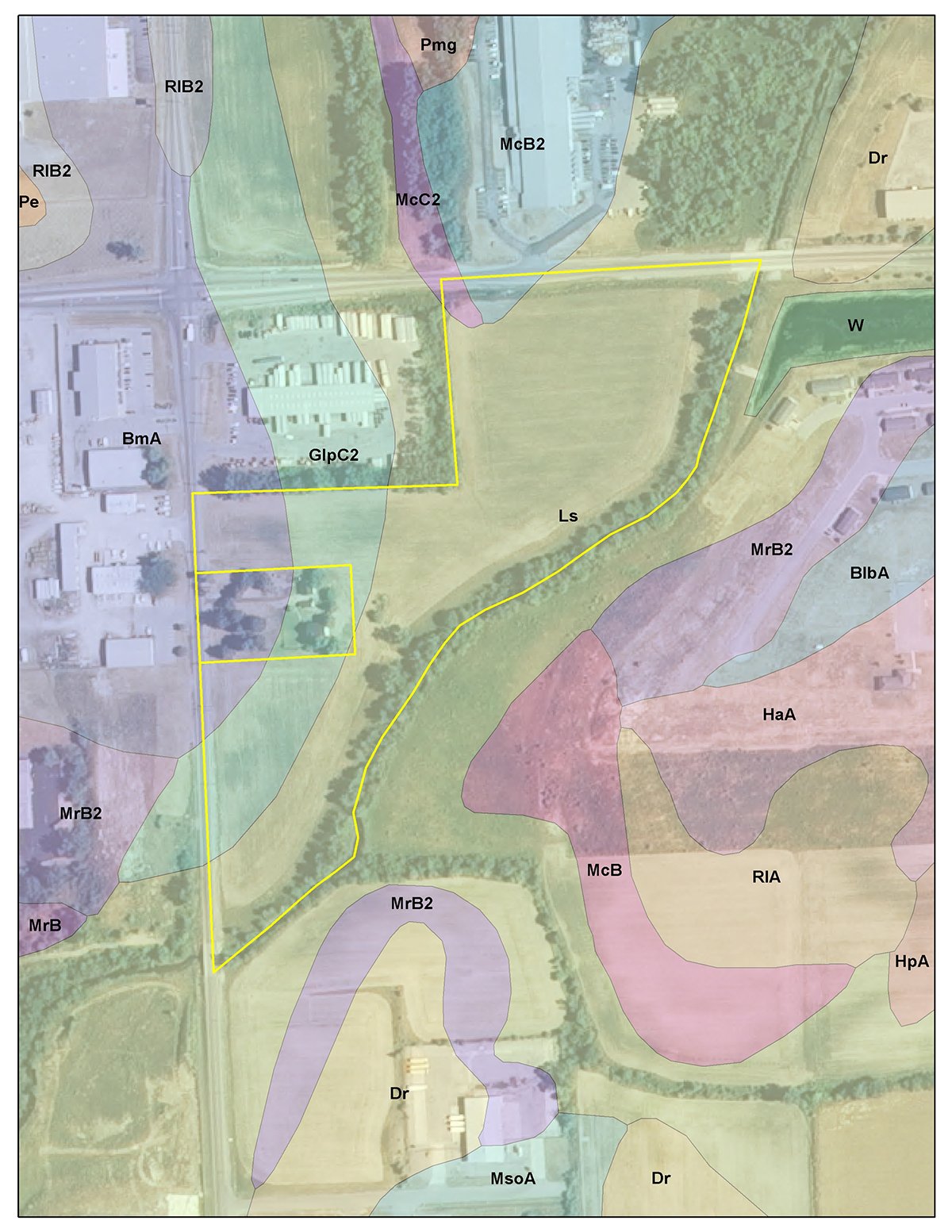 Soil map - REAL ESTATE & LAND AUCTION, 18.7+/- Acres offered in 2 Tracts or Combination!