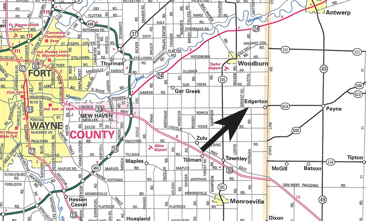 Area map - FARM EQUIPMENT & PERSONAL PROPERTY AUCTION