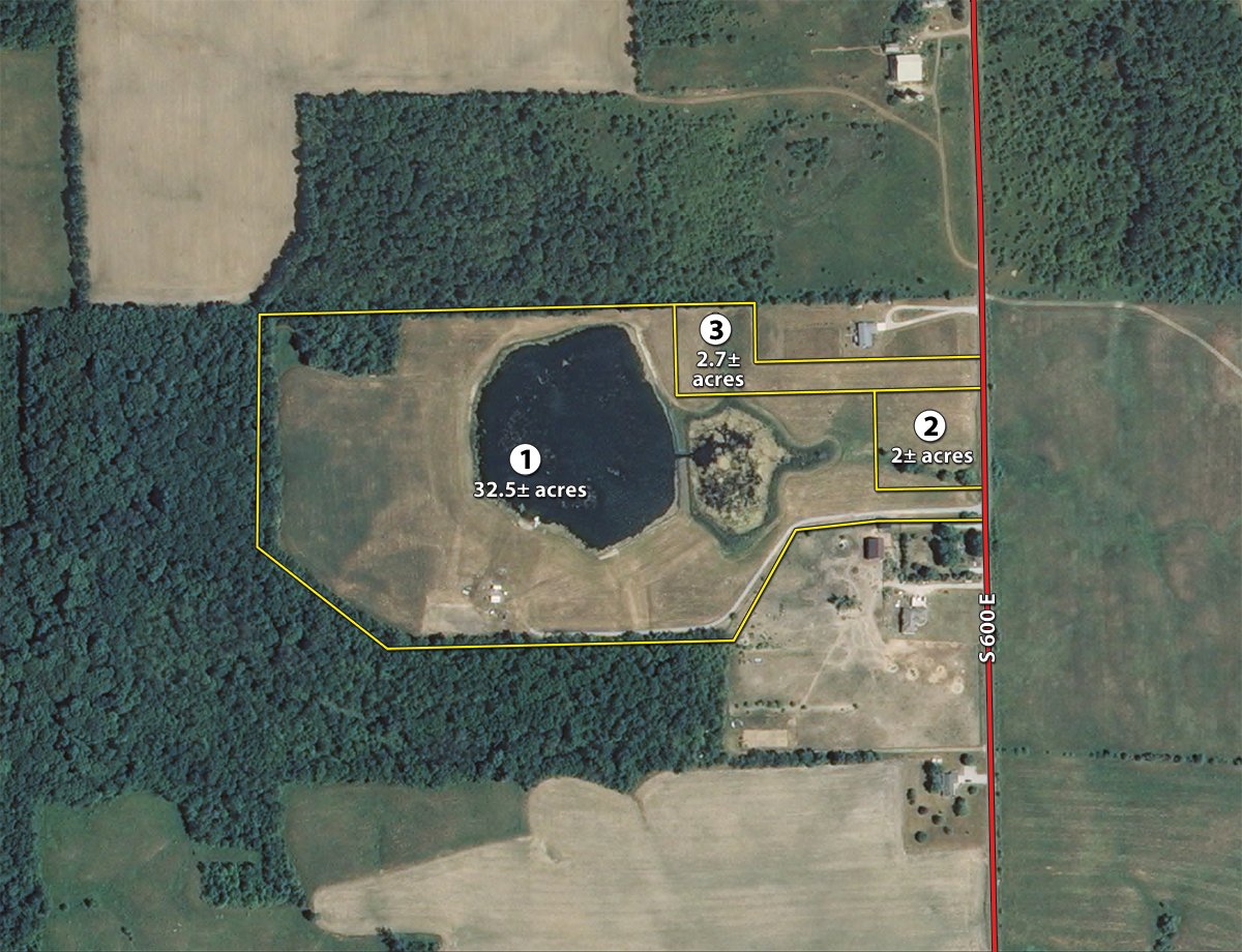 Tract map - INDIANA LAND AUCTION, 37.2+/- Acres in 3 Tracts