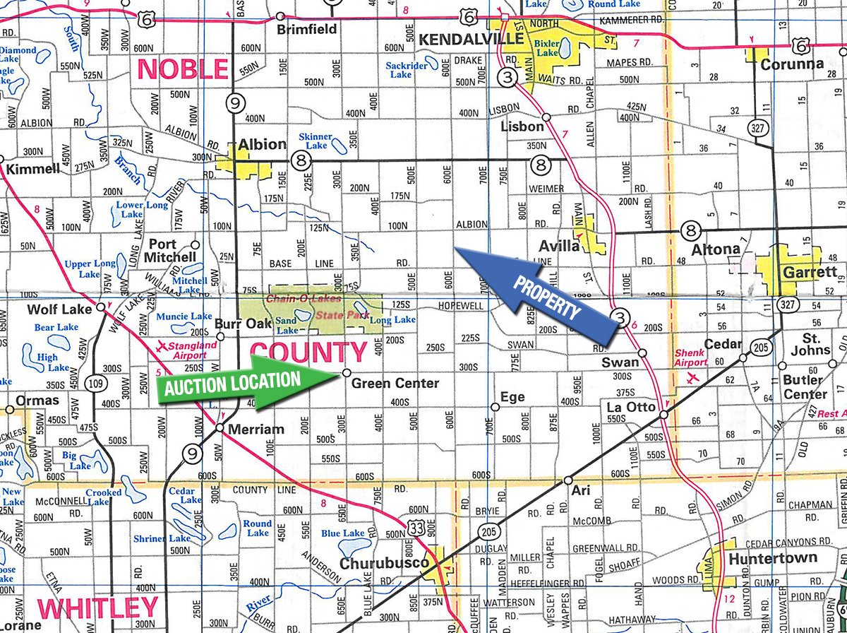 Area map - INDIANA LAND AUCTION, 37.2+/- Acres in 3 Tracts