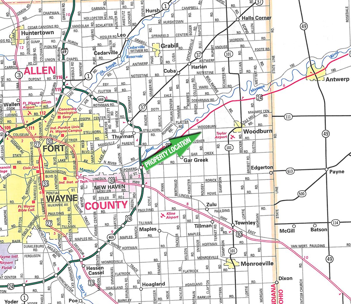 Area map - REAL ESTATE AUCTION, Immaculate Woodburn Country Home